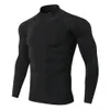 Heren T-shirts Bodybuilding Sport Slim Top Sneldrogend hardloopshirt Lange mouw Compressie Sportkleding Fitness Tight