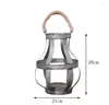 Bougeoirs Loft Retro Hurrican Glass Zinc Hand Craft Lantern