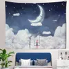 Tapisseries Nuages Étoiles Lune Tapisserie Voie Lactée Thème Galaxie Dramatique Super Rêve Cloudscape Tapisserie Murale Pour Chambre d'enfant