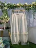 Pantaloni da donna Japan Style Mori Girl Lace Cotton Linen Harlan Summer Elastic Waist Loose Cropped Women