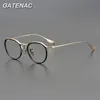Okulary przeciwsłoneczne ramki Vintage oprawki do okularów mężczyźni krótkowzroczność optyczne okulary na receptę kobiety Retro 2023 Korea luksusowa marka okulary 230704