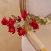 Fiori decorativi 9 teste loto neve Casa di seta artificiale Casa di matrimoni interni Decorazioni per feste finte bouquet di fiori finti