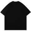 Herr T-shirts mörk gotisk skalletryckt T-shirt Herr Streetwear Harajuku T-shirt Vår Sommar Kortärmade Toppar T-shirts Lös bomullströja svart Z230704
