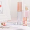 Bottiglia di lucidalabbra in oro rosa di alta classe da 4 ml Bottiglia di plastica vuota per olio cosmetico per labbra Tubo riutilizzabile Bottiglia di stoccaggio per rossetto liquido Hstmq