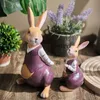 Oggetti decorativi Figurine Easter Bunny Family Figurine Coniglio Festa dei bambini Compleanno Regalo di nozze 230704