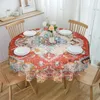 Tafelkleed vintage tapijt textuur rond tafelkleed feestkeuken diner omslag vakantie decor waterdichte tafelkleden