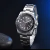 Wristwatches Yacht type aseptic gray surface men's automatic mechanical stainless steel color black ceramic ring 0703