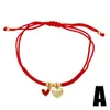 Charm Bracelets Vlen Love Heart Bracelet For Women Girl Gift Boho Summer Handmade Braided Adjustable Corda Jewelry