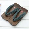 Slippers Man Slipper Summer Flip Flops Cosplay Japanese Samurai Geta Wood 2 Sandals Thick Bottom Platform 230703