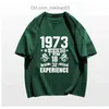 Heren T-shirts Heren T-shirts Zomer Puur Katoen Mannen T-shirt Oversized 1973 Print Retro Hoge Kwaliteit Mode Vintage Dames Tee Z230704