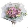 Papel de embrulho para florista 20 pçs/lote 58X58 cm buquê de flores suprimentos à prova d'água casamento presente dos namorados decoração drop delivery home gard dhnsb