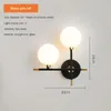 Wandlamp Nordic Glazen Bol Woonkamer Slaapkamer Nachtkastje Blaker Gang Gangpad Ijzeren Kunst Persoonlijkheid Creatief Home Decor Licht