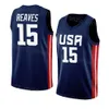 Print US World Cup 2023 Basketball 25 Mikal Bridges Jersey 9 Bobby Portis 33 Walker Kessler 3 Josh Hart 2 Cameron Johnson 5 Paolo Banchero National Team United States