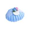 Geschenkverpakking Blue Seashell Sweet Wedding Candy Box Plastic Opslag Decoratie Feest 5st