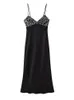 Basic Casual Dresses TRAF Black Sequin Dress Satin Dress Woman Off Shoulder Glitter Slip Dress Women Backless Sexy Pink Long Elegant Evening Dresses 230704