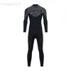 Wetsuits Drysuits Neopreen wetsuit 3 mm Heren Duiken Thermisch Winter Warm Wetsuits Volledig pak Zwemmen Surfen Kajakken Uitrusting Zwart HKD230704