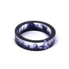 Cluster Rings 2023 Ink Chinese Style Color Pattern Resin Ring Punk Couple Handmade Tail