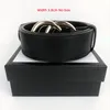 2023 Met doos Heren Designer Riem voor Mannen LuxeﾡguccilysﾡMode zakelijke Riemen Dames ceinture Zwart Metalen Gesp Tailleband cintura #0078