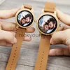 Нарученные часы творческие персонализированные фото для мужчин женщин УФ -печати на заказ бамбуковой дерево для пары парня годовщины 0703