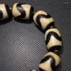 Loose Gemstones 220919-2 Fine Tiger Tooth Dzi Beads Bracelet 13mm 17mm Natural Agate Ji Powerful Amulet Collectible High Quality