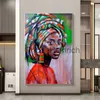 Sfondi Donna nera africana Graffiti Art Poster e stampe Astratti Ragazza africana Dipinti su tela Immagini di arte murale Decorazioni per pareti J230704