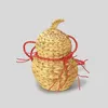 Evening Bags Funny Gourd-Shaped Straw Shoulder Crossbody For Women Handade Woven Handbags Summer Beach Small Purses Cute Travel Bag 2023