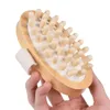 Nouveau masseur en bois naturel avec manche en bois brosse pour le corps réduction de la cellulite brosse de Massage exfolier brosse propre F3489 Lwavo