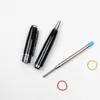 Caneta esferográfica 0,7 mm tinta azul/preta rolo de metal de alta qualidade bola de luxo para material escolar de escritório para redação comercial