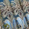 Zasłony żaluzje okienne haftowe zasłony tiulowe do salonu Europa luksusowy niebieski ekran okna Wysokiej klasy panel drapy kuchennej AD511H