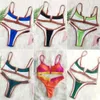 Retro Bikini Perizoma Brasiliano Sexy Costumi da bagno Donna Patchwork Costume da bagno vintage Hot Summer Micro V-bar Costume da bagno verde Biquini XS L230619