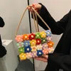 Bolsos de noche, bolso de mano de flores tejido a la moda para mujer, mensajero de un solo hombro cosido fresco