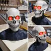 Halloween Mask Rörlig Käke Helhuvud Skalle Mask Hjälm Halloween Skräck Skräckmask Cosplay Musk Festdekor 2022 Skallehjälm L230704