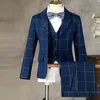 Pakken Kinderen Formele Bruiloft Pak Set Jongens Verjaardagsfeestje Prestaties Chorus Kostuum Kids Blazer bowtie Broek Kleding SetHKD230704