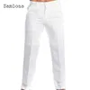 Men's Pants Men's Stand Pocket Casual Linen Pants Solid White Gray Trouser Plus Size 3xl Mens Elegant Fashion Sweatpants Men Streetwear 230703