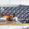 Numero 10 pz Piastre Mosaico In Marmo Eming Piastrelle Adesivo Cucina Bagno Decalcomanie Da Muro Peel Stick Impermeabile Piastrelle Art Wallpaper