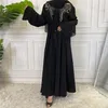 Etniska kläder Ramadan Eid Mubarak Kaftan Abaya Dubai Pakistani Turkiet Islam Arabiska Muslimsk Lång klänning för kvinnor Robe Longue Femme2764