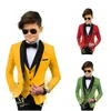 Suits Formal Boys Suit For Wedding Children Gold Party Blazers Vest Pants Sets Outfit Shawl Lapel Kids Costume Gentlemen Prom TuxedosHKD230704