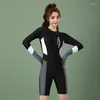 Women's Swimwear 2023 Profession Diving Suit Women Jumpsuit One Piece Wetsuit Swimsuit Long Sleeve Bathing Surfing Swim Suits