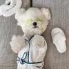 Hundkläder 3st INS El Style Valp Pografi Kläder Husdjur Bad Dusch Handduk Badrock Rekvisita Nattlinne Pyjamas Designer Bichon Teddy