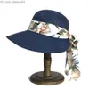 Chapeaux à large bord Chapeaux à large bord Chapeaux de seau Femmes Soleil Chapeau de paille Ruban à large bord Chapeau de plage Dames d'été en plein air Chapeau de seau Respirant Chapeau de soleil Pliable Z230704