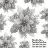 Fiori decorativi 16 pezzi Poinsettia Flower Artificial Pointsetta con clip Decorazioni natalizie Ornamenti glitterati