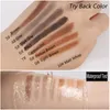 Eyebrow Enhancers 5PCS Haozhuang Waterproof Eyebrow Pencil Brown Cosmetic Pencil Natural Long-Lasting Tattoo Brush Makeup Set Beauty Wholesale 230703