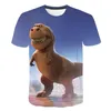 2023 Nya sommartryck för män 3D-utskrift Digital Söt Dinosaurie Kortärmad T-shirt Fritidskläder