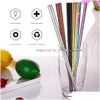 Chopsticks Glossy Titanium Plated Anti Scalding High-Grade 304 Stainless Steel Rainbow Golden Black Square Drop Delivery Home Garden Dhyxm