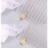 High Grade Round Flower Rotatable Pendant Necklace Stainless Steel Chain Geometric Choker Jewelry Party Gifts For Women Girls L230704