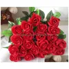 Dekorativa blomsterkransar Konstgjorda Real Touch Rose Hemdekorationer till fest Födelsedag Festlig Xb1 Drop Delivery Trädgård Dhdxa