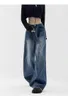 Women's Jeans Streetwear Baggy Mom With Belt Y2k High Waist Loose Boyfriend For Women Autumn Korean Style Wide Leg Pants A868