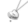 Stainless Steel Funeral Cremation Heart Forever In My Heart Pendant Keepsake Urn Necklace For Ashes Memorial Jewelry Mementos L230704