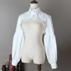 Papillon Camicetta staccabile con volant tinta unita da donna con colletto falso Mezza camicia Accessori di abbigliamento Decorazione abito maglione