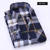 Herren-Freizeithemden Aoliwen Casual Herren Palid Hemd Flanell Baumwolle Herbst Frühling Langarm Männlich Social Fashion Hemden Slim Fit Angenehmes Material Z230705